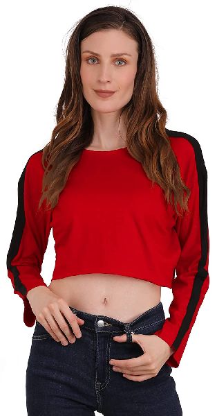 Polyester Gym wear Ladies Plain Crop Top at Rs 150/piece in New