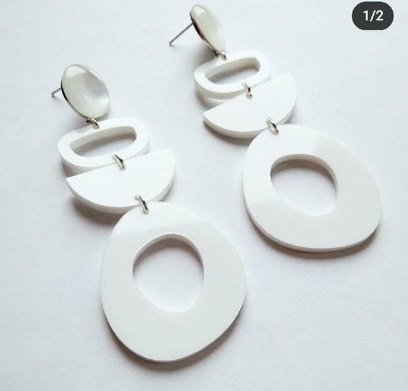 Polished Plain resin earrings, Style : Common