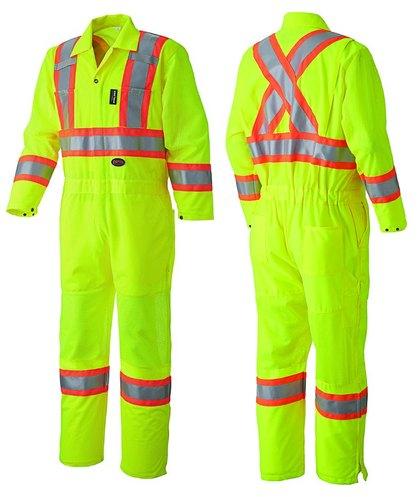 Polyester Cotton High Visibility Coveralls, Gender : Male