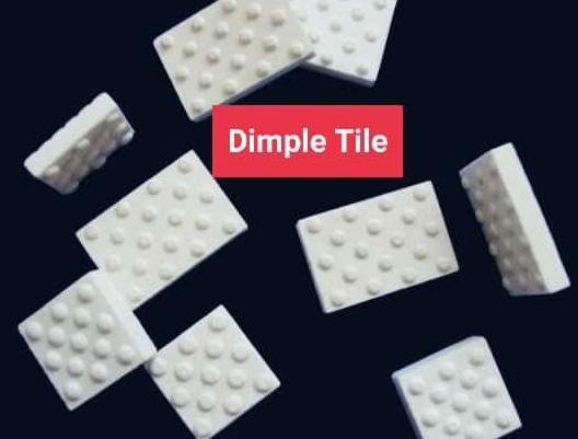 Grey Rectangular Polished Dimple Ceramic Tiles, for Interior, Exterior, Packaging Type : Carton Box