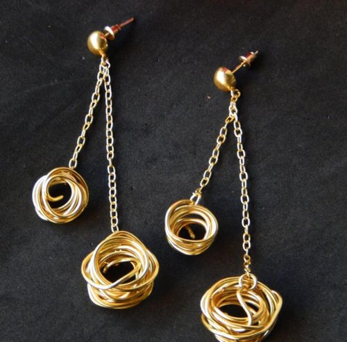 Brass Dangle Earrings, Occasion : Party