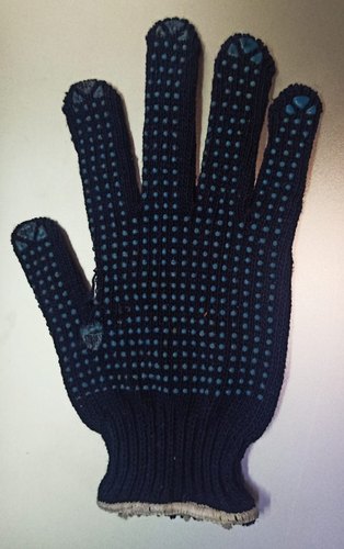 Hallmark Safety Plain PVC Dotted Gloves, Length : 10 Inch