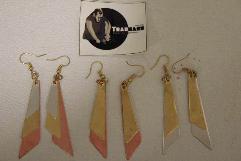 Triangle Shape Modern Design Brass Earring & Copper Earring From Tradnary