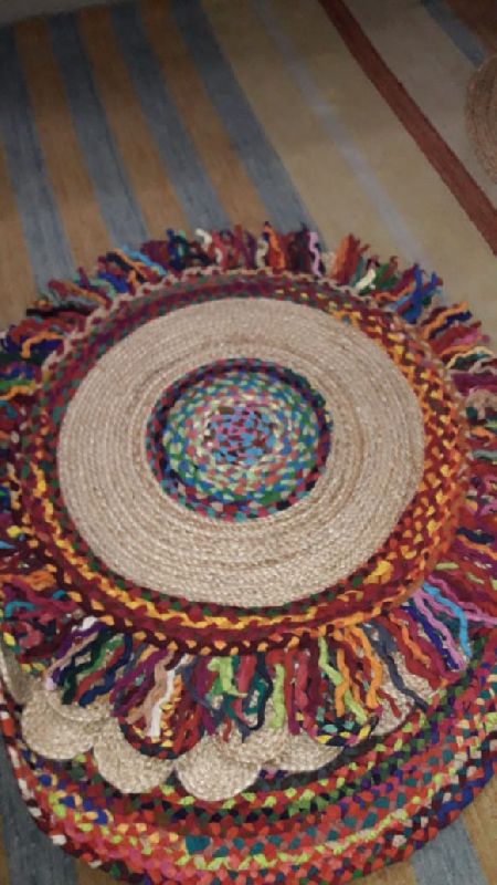 Cotton Round rug handloom, Size : Standard