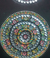 Metal Beaded Patches, Size : 8.5/2.5cms