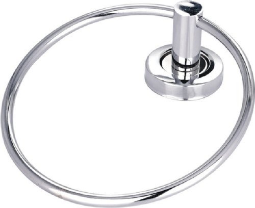 Round Stainless Steel Chrome Finish Towel Ring, for Bathroom Fittings, Color : Silver