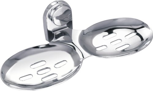 Oval Stainless Steel Supreme Double Soap Dish, for Bathroom Fittings, Size : Standard