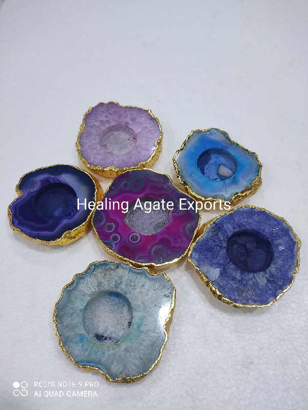 Agate candle holder