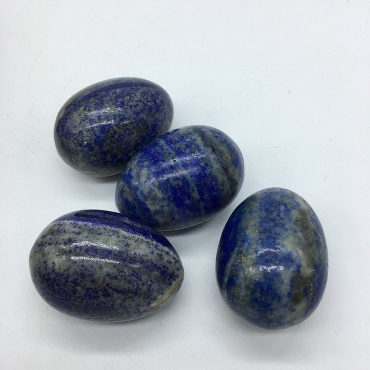 Lapis lazuli High quality polished egg, Color : Blue