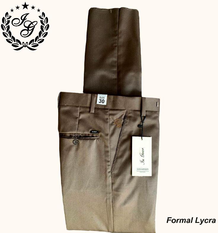 Plain Cotton Formal Lycra Trouser, Technics : Attractive Pattern, Washed
