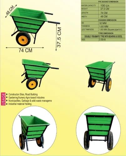 Stainless Steel Garbage Wheel Trolley, for Handling Heavy Weights, Feature : Easy Operate, Non Breakable