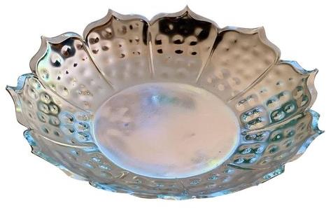 Circular Metal Silver Plate, Size : 8inch