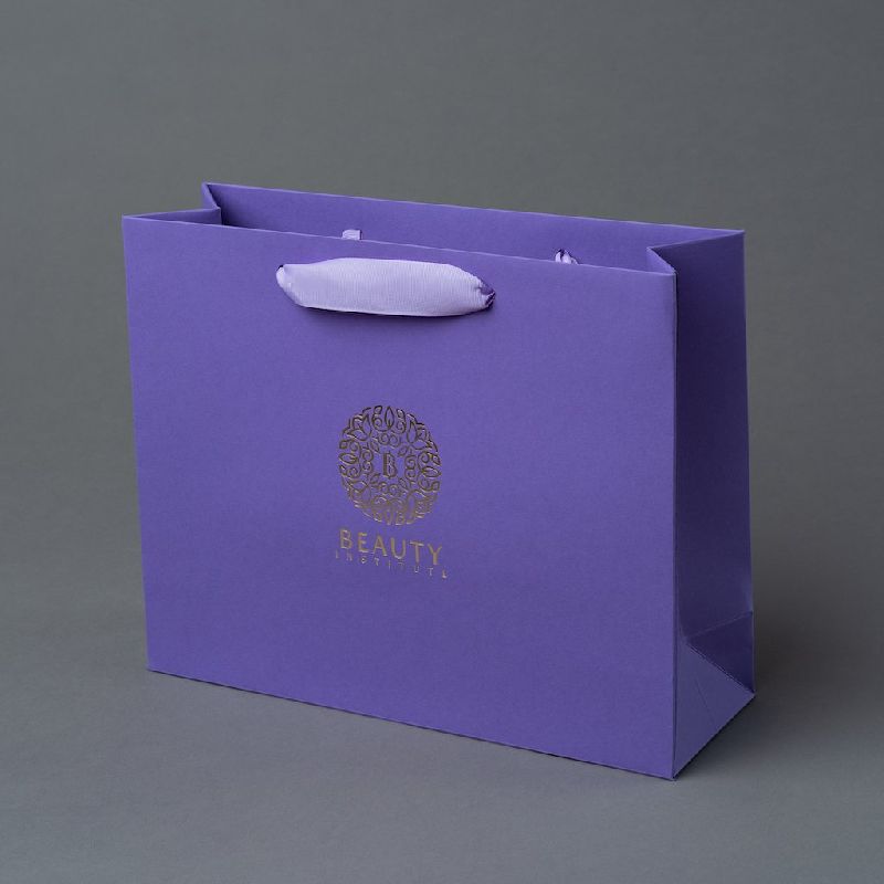 Printed paper carry bags with Gold Embossed