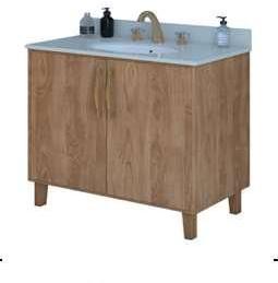 36x22x34.5 Inch Light Brown Bathroom Vanity