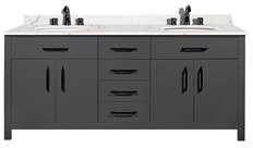 60x22x34.5 Inch Slate Grey Bathroom Vanity