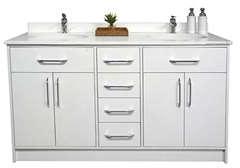 60x22x34.5 Inch White Bathroom Vanity