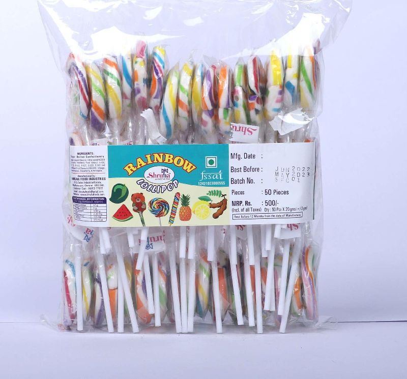 Shruha Big Rainbow Lollipop, INR 10 / Piece by Shruha Food Industries ...