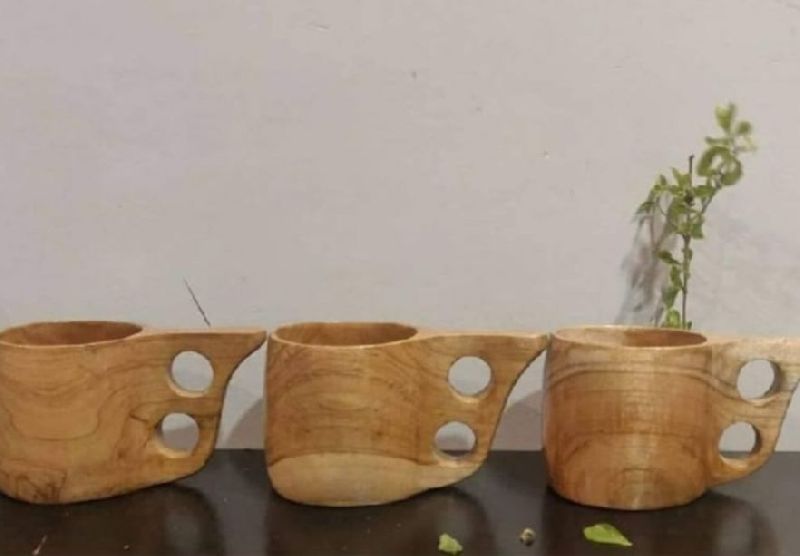 Handcrafted Wooden Cup Set
