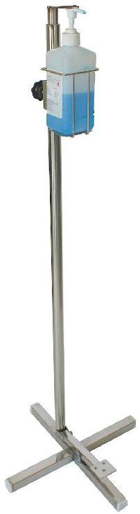 Stainless Steel Polished Sanitizer Dispenser Floor Stand, for Clinic, Feature : Corrosion Proof, Durable
