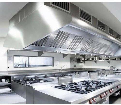 Polished Stainless Steel Kitchen Exhaust Hood, Mounting Type : Wall Mounted