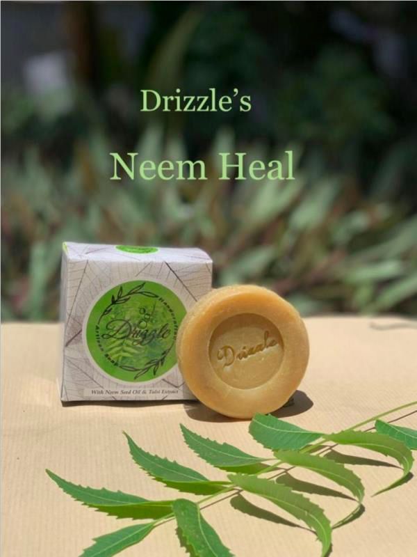 Drizzle Neem Heal Handmade Soap, Packaging Type : Paper Box