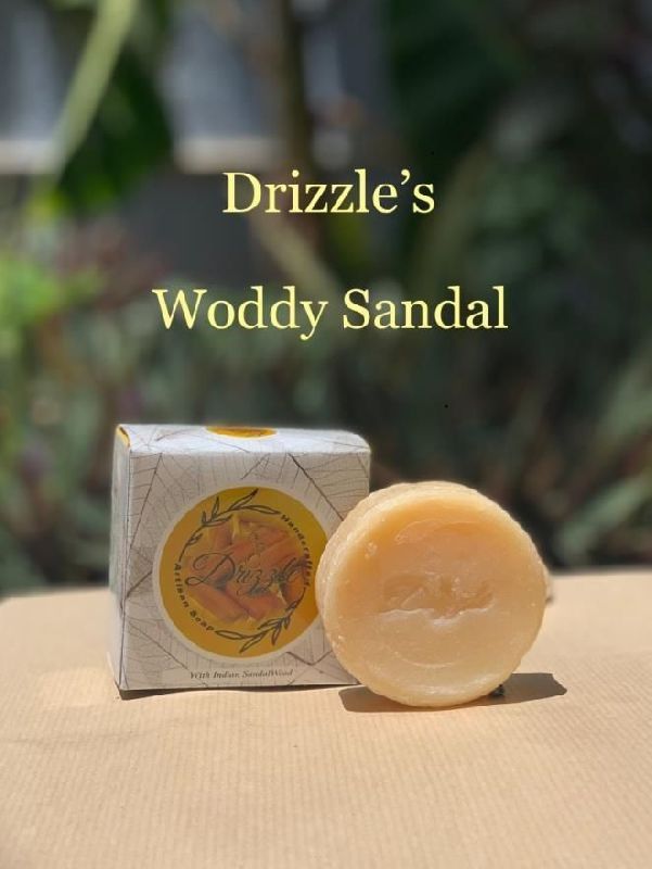 Drizzle Woody Sandal Handmade Soap, Packaging Type : Paper Box