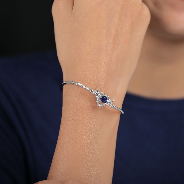 Attractive Blue Wing Diamond Bracelet