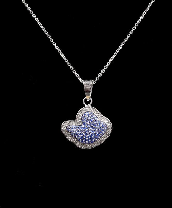 Blue Color Diamond Necklace