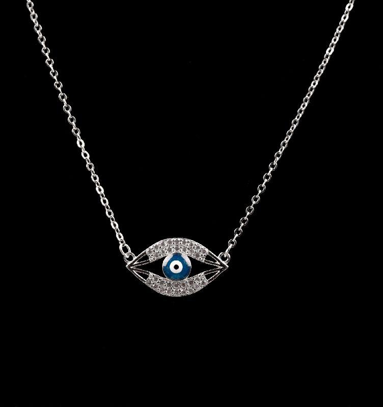 Blue Diamond Evil Eye Pendent Necklace Gift