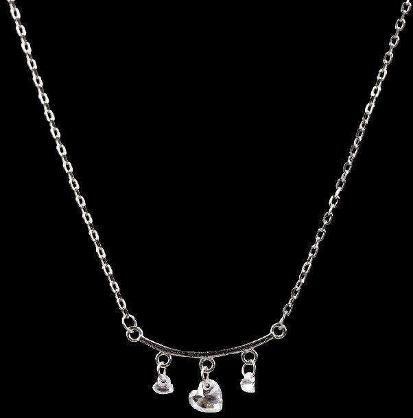 Crystal Heart Diamond Necklace
