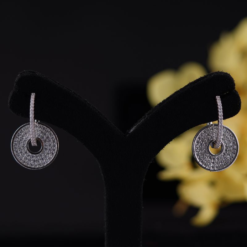 Dual Round Diamond Earring