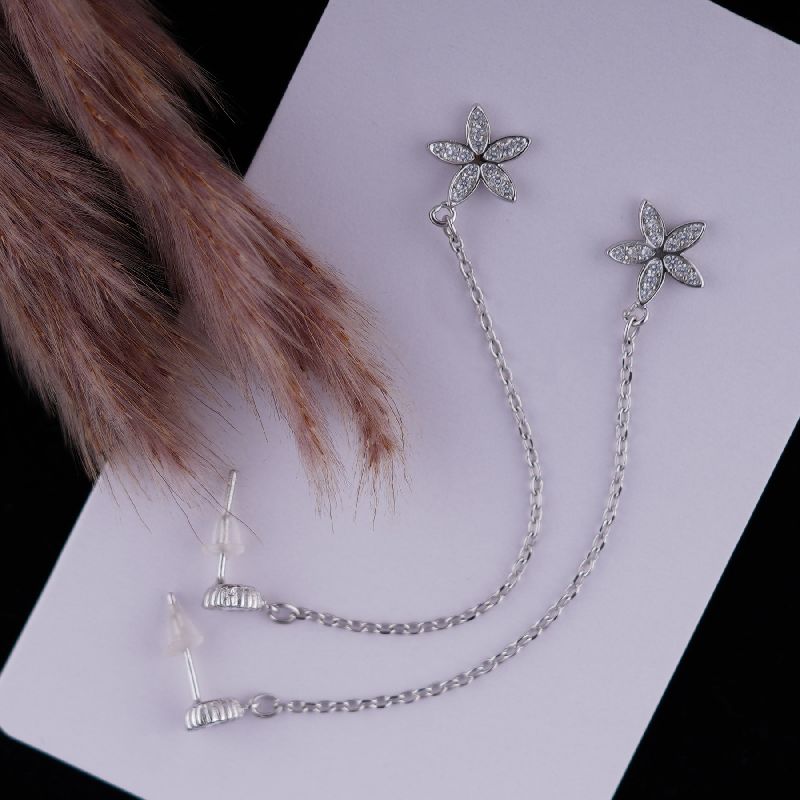 Flexi White Diamond Exquisite Long Hanging Earring