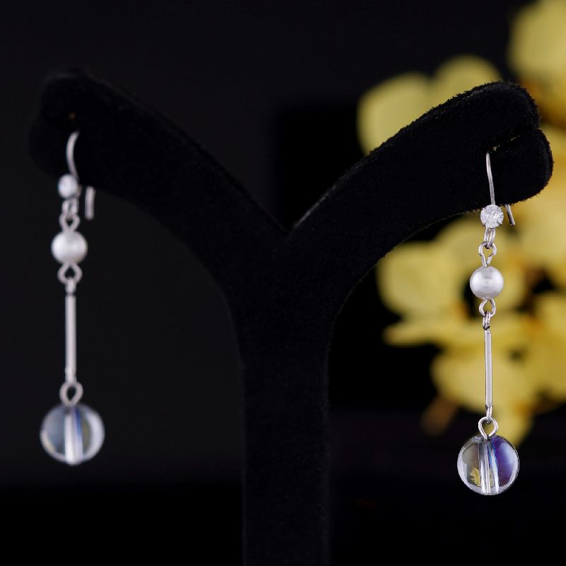 Plain Sterling Silver Symmetrical Infinity Dangle Earrings by BeYindi