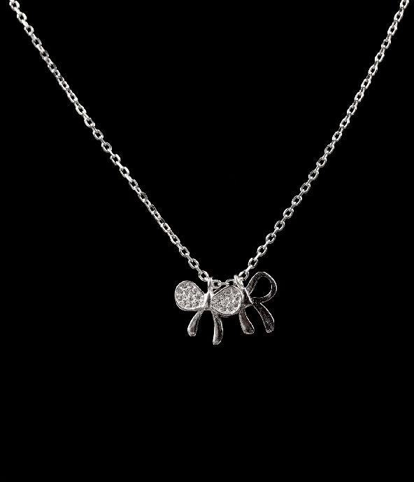 Micky Bun Diamond  Necklace