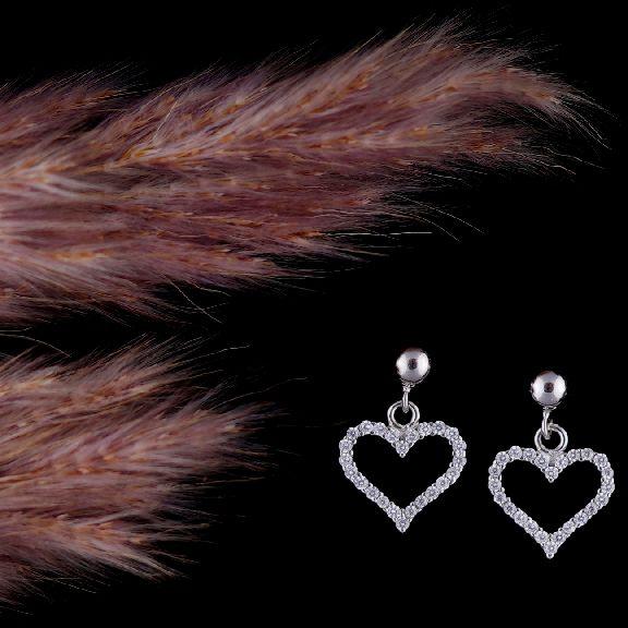 Mini Heart Diamond Earring