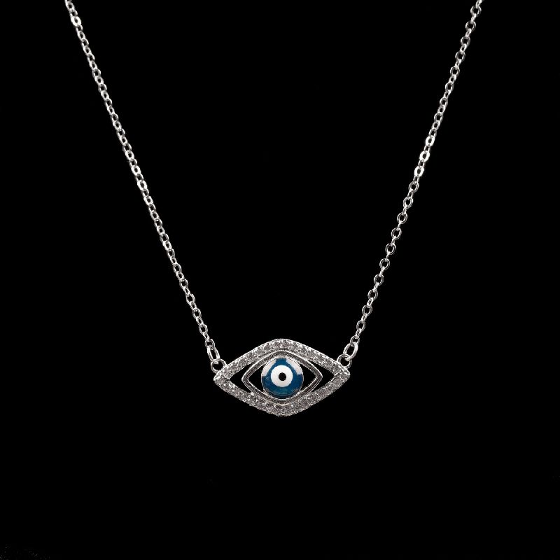 Protective Evil Eye Diamond Necklace