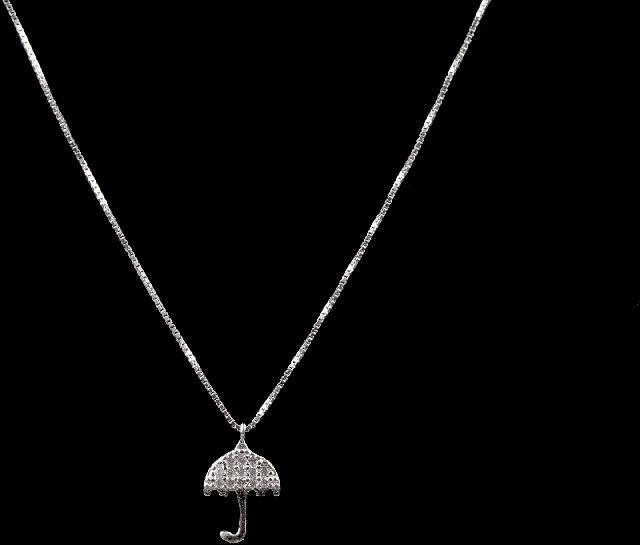 Rainy Umbrella Diamond Necklace