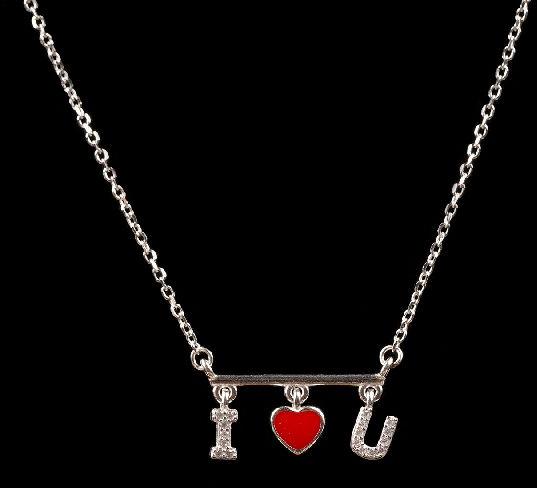 Red Heart Love Diamond Necklace