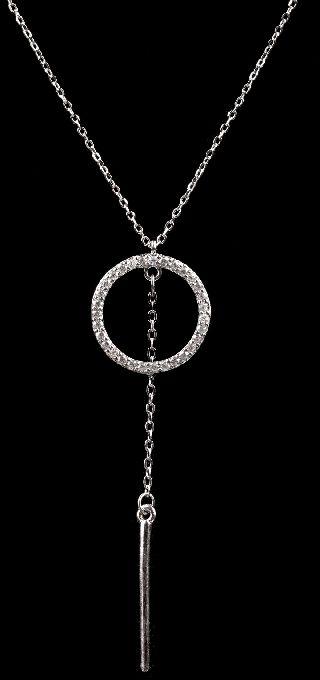 Ring and Long Needle Diamond Neckless