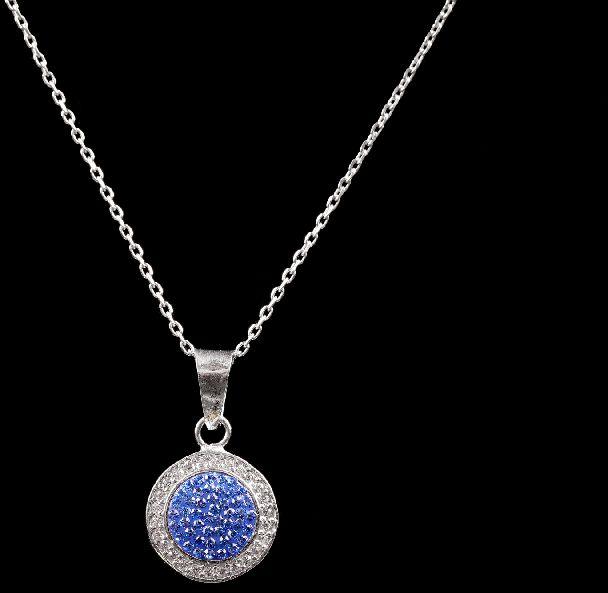 Royal Blue Diamond Attractive Necklace