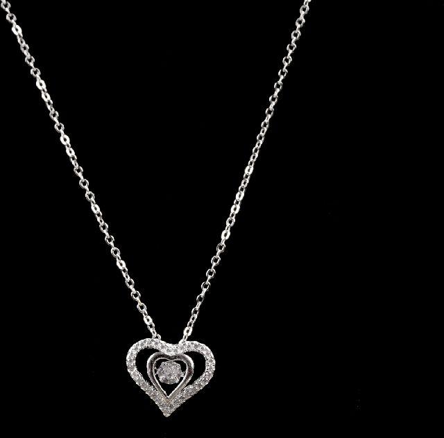 Single Heart Unique Diamond Necklace