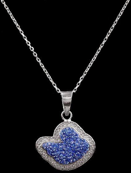 Sky Blue Diamond Necklace