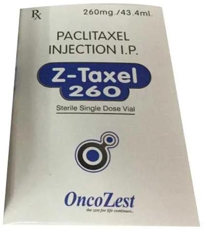 Z-Taxel 260mg Injection, for Hospital, Clinic, Composition : Paclitaxel