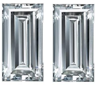 White Polished baguette diamond, for Jewellery Use, Purity : VVS1, VVS2