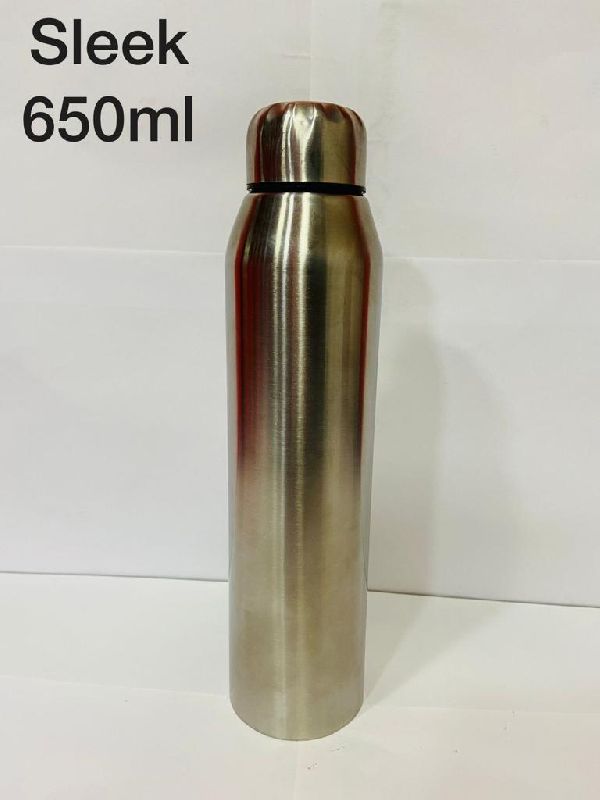 Plain Sleek Stainless Steel Bottle, Storage Capacity : 650ml