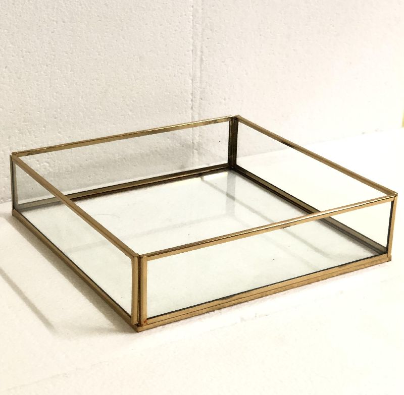 Plain Glass serving tray, Size : Multisize