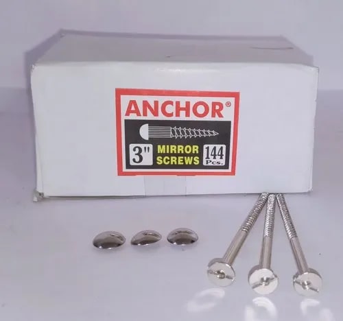 Mild Steel Anchor Mirror Screws, Length : 10-20cm