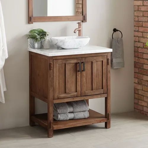 Plain Wooden Bathroom Vanity, Style : Modern
