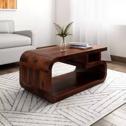 Plain wooden coffee table