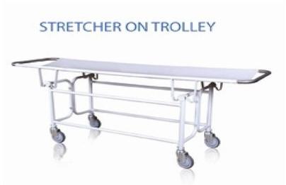 Stainless Steel Stretcher Trolley, Size : 1850L x 550W x 850H mm.